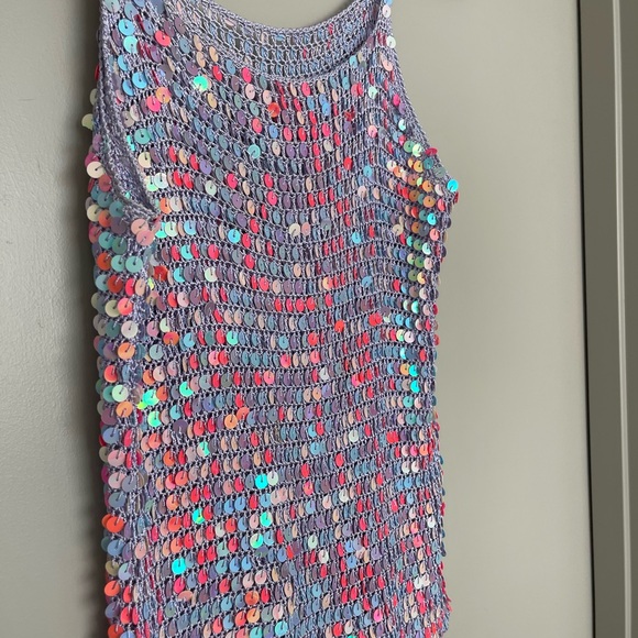 *** LISTING IS SOLD *** Sequin Y2K Women's Tank Top - Picture 3 of 5